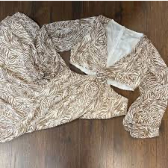 Lush Dresses & Skirts - Lush‎ Brown Zebra Print Cutout maxi Dress Size Large